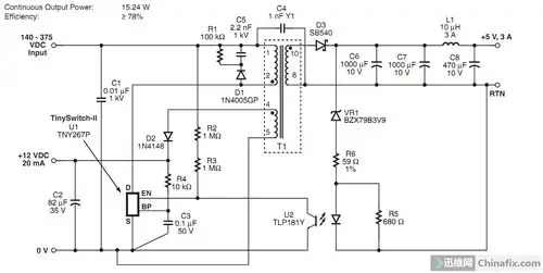 tny267pn典型电路