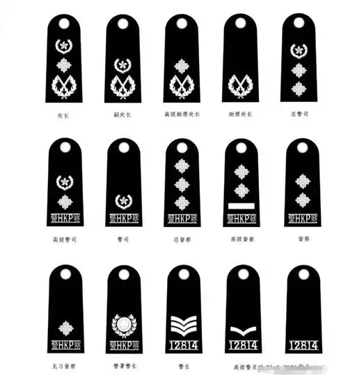 香港警察警衔参照图