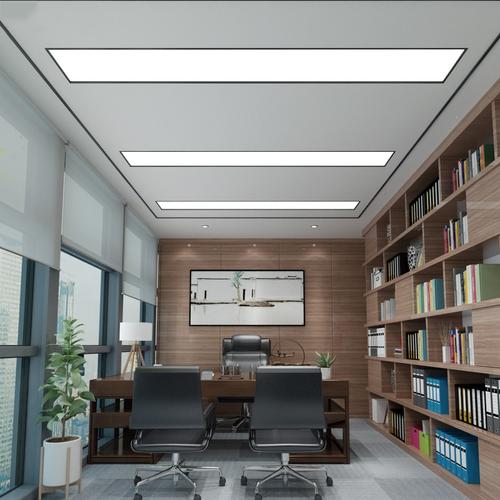 超薄弹簧嵌入式如华福禄长条灯简约办公室吊顶过道车库走廊暗装平板灯