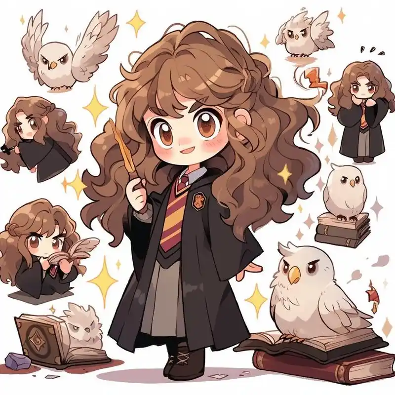 harry potter | 赫敏的q版头像来啦 9795 继哈利波特的q版很受