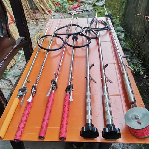 渔民鱼枪皮筋自动潜水鱼叉倒刺加固叉鱼射鱼器鱼箭飞头枪头