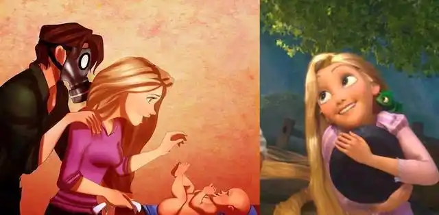 如果迪士尼公主们怀孕了蒂安娜公主会生出小青蛙吗