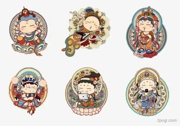 标签:敦煌菩萨敦煌可爱手绘彩图敦煌风景三