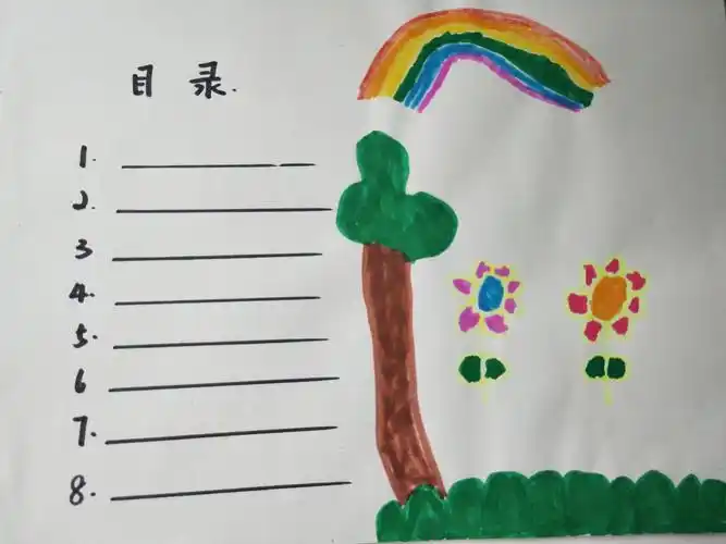 一年级一班小朋友的优秀美术作业之目录篇