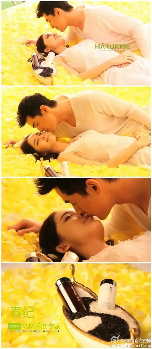 最新创意广告拍摄花絮#胡老大与美女古力娜扎在我们春纪的《亲亲美白