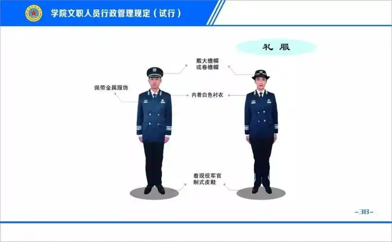 第十一条:文职人员着制式服装时,非雨雪天不得打伞,雨雪天打伞时应