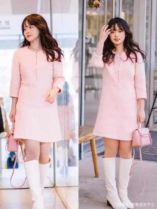 1米5的"微胖"女性怎么穿才优雅?看她的搭配就知道,时尚又温柔