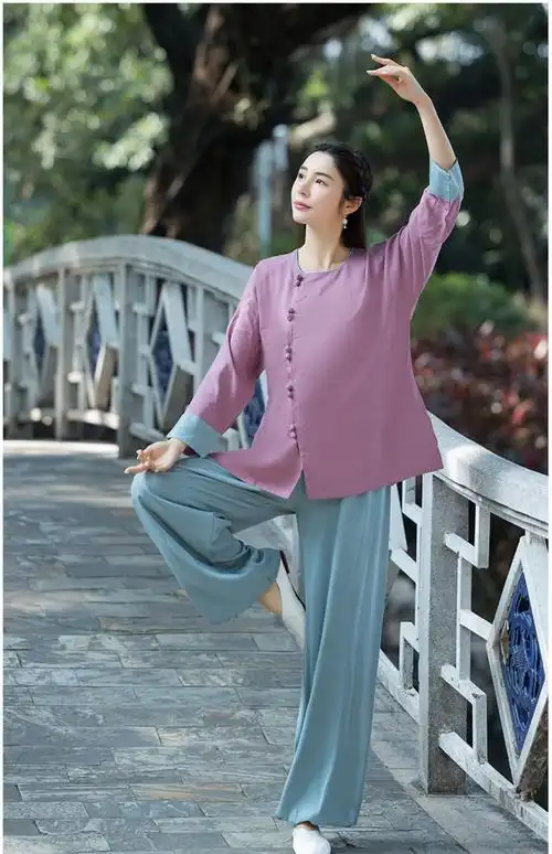 春秋女套装禅修服中国风佛系衣服打坐禅服女居士服中式禅意女装高端