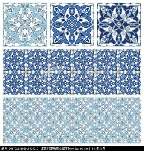 2连缀式四方连续图案 散点式四方