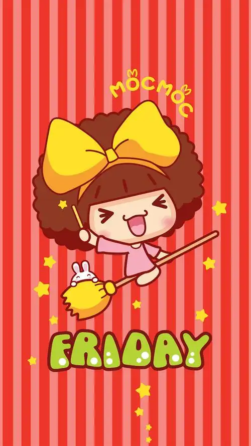 可爱卡通图片摩丝摩丝一周七日心情高清大图手机壁纸下载