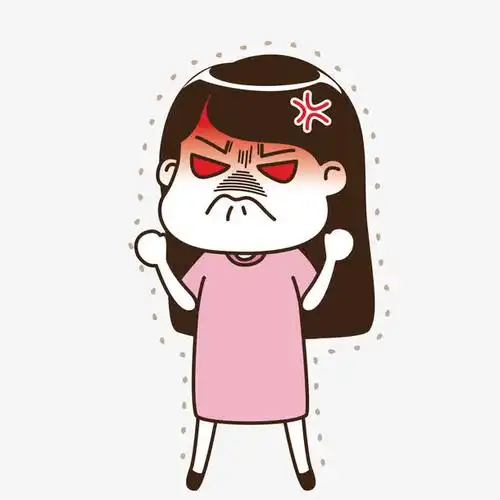 矢量愤怒的小姑娘免抠素材免费下载_觅元素51yuansu.com