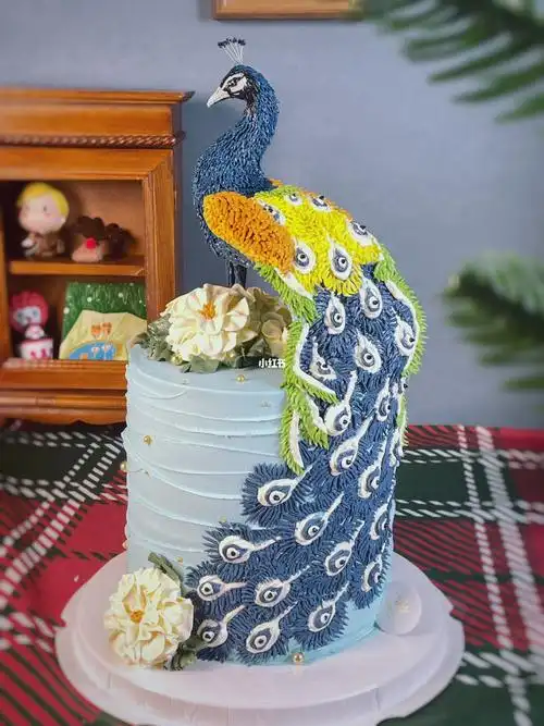 新中式孔雀蛋糕