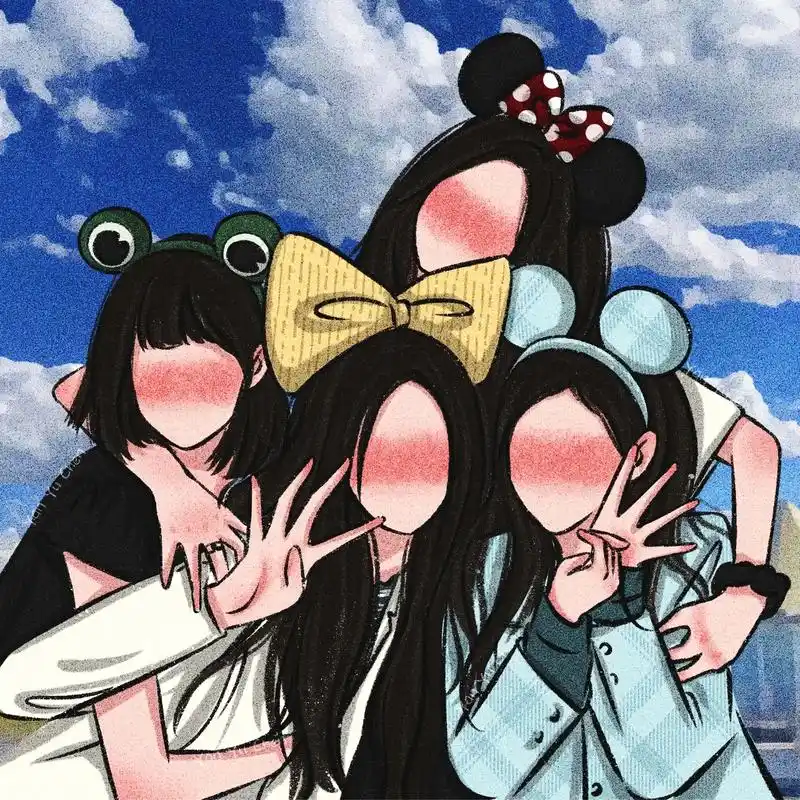 心里装着美好,眼里的世界就美好#闺蜜头像 #四人友谊 #姐妹 - 抖音