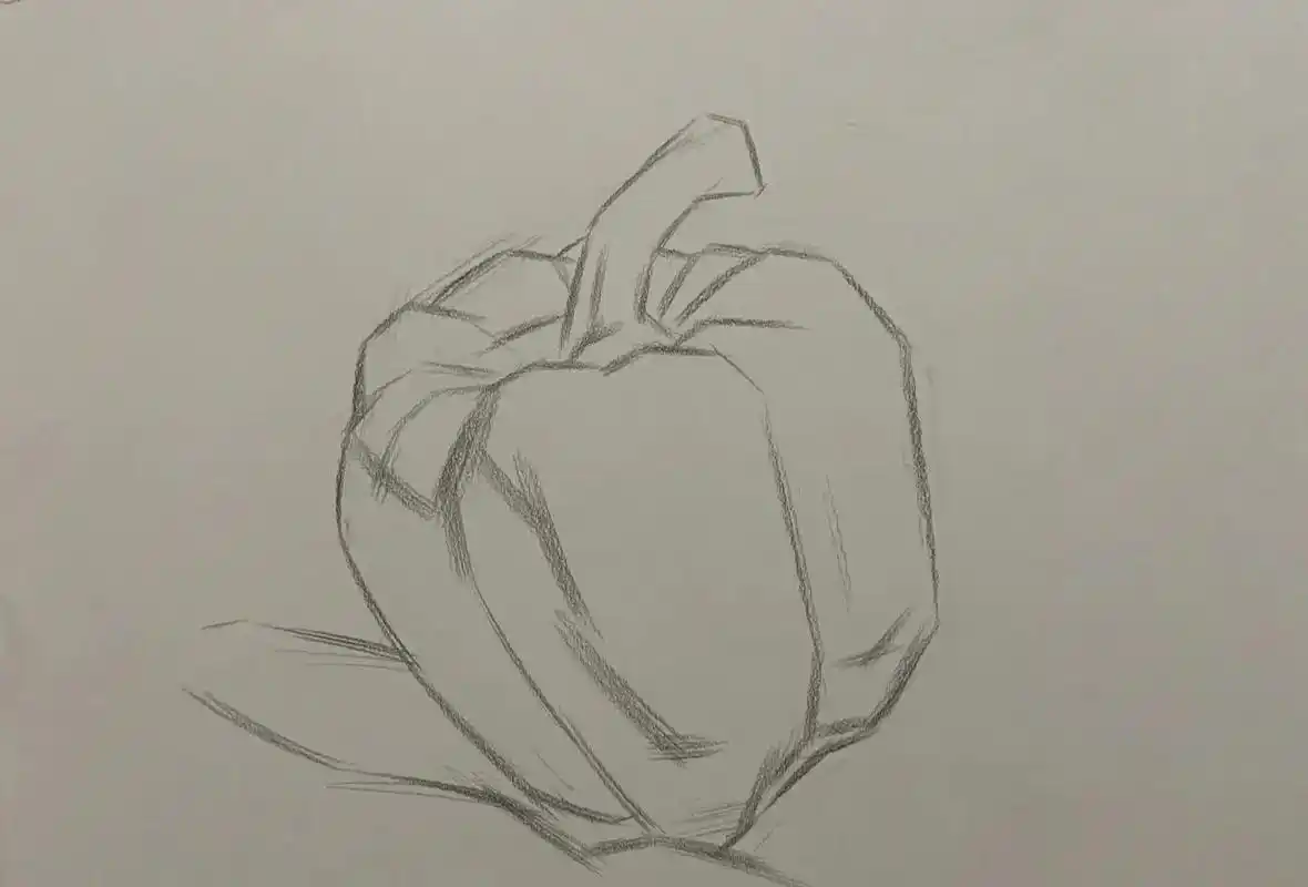 素描  青椒 - 抖音