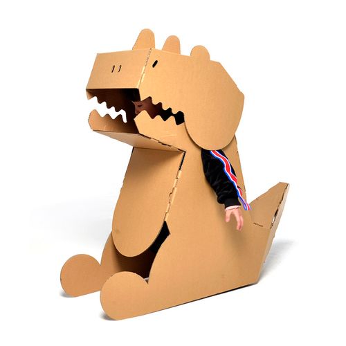 纸箱机器人模型儿童玩具手工diy制作涂色盔甲纸盒板皮可穿戴铠甲 金刚