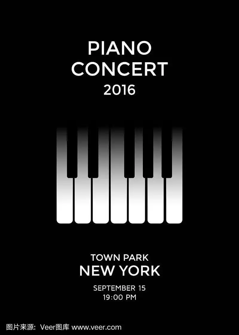 钢琴音乐会的海报