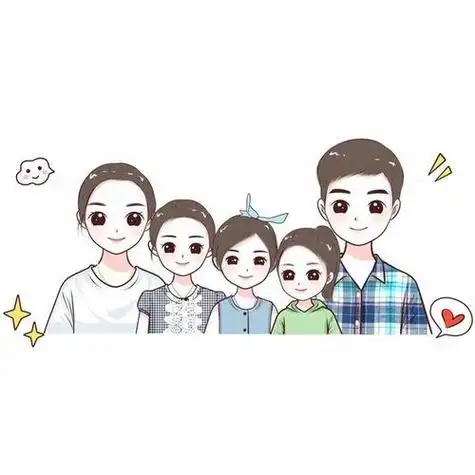 一家五口头像设计全家福合照图片幸福的样子真好