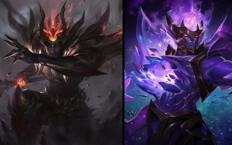 黑夜使者嘉文四世与暗星嘉文四世皮肤效果对比