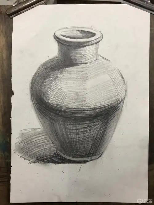 车友嘚吧嘚# 示范画一个素描陶90罐