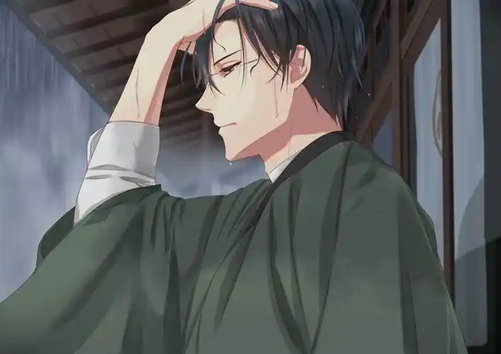 まいった瑠璃森しき花お的pixiv人物侧脸插画图片