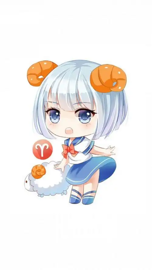 十二星座卡通萌娃版 白羊座 - 堆糖,美图壁纸兴趣社区