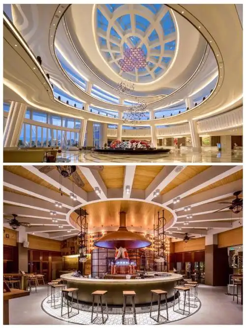 步入酒店,映入眼帘的是富丽堂皇酒店大堂,七星级酒店里的奢华.