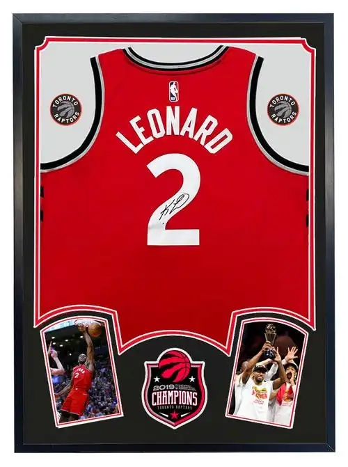 伦纳德亲笔签名球衣 总冠军猛龙队2号篮球服 装裱 带证书 珍藏