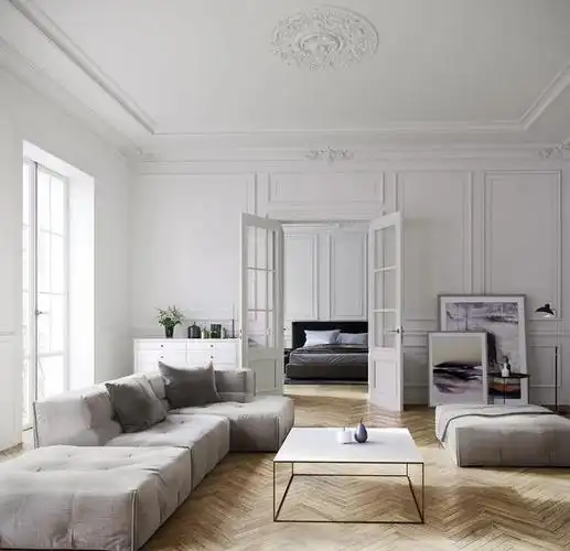 一般家里在做回型吊顶时,除了用石膏线走一圈外,要想提拔空间的条理感