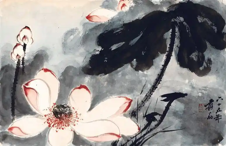 国画大师张大千荷花作品赏析(高清大图120幅,图片多下载慢) - 今世