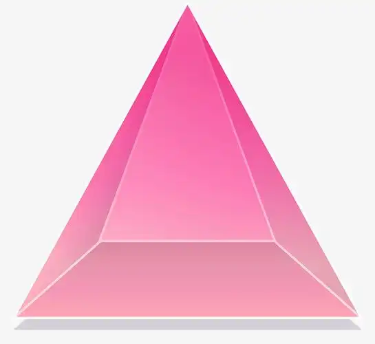 粉色立体三角