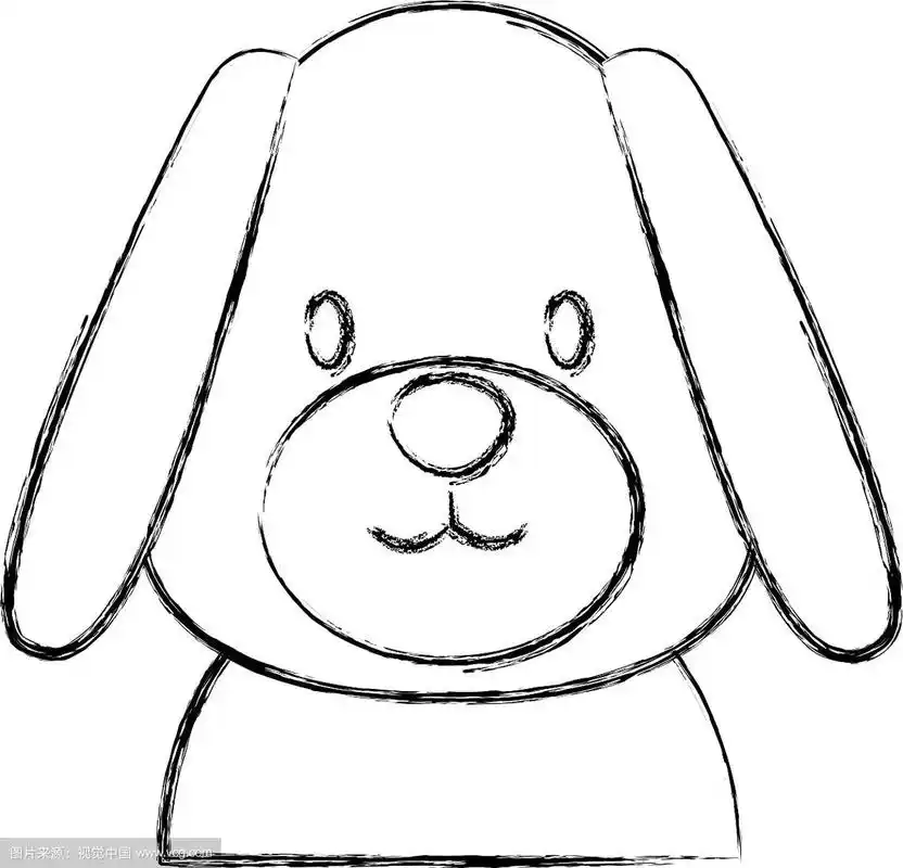 可爱的狗头卡通