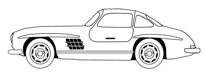 设计的简笔画,画图认车 # 奔驰 300 sl"鸥翼"_山东论坛_汽车之家论坛
