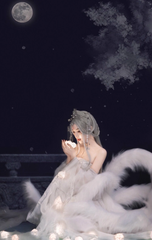 白狐,主题古风服饰,美女是身材与美貌并存,皮肤也是真好