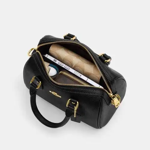 蔻驰coach拼色标志性帆布迷你rowan经典时尚百搭斜挎包单肩包