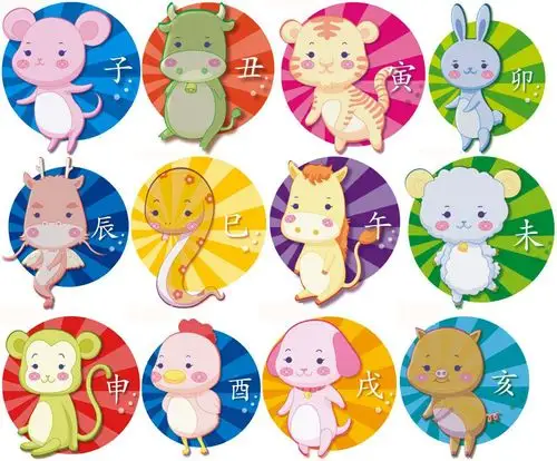 十二生肖可爱动物徽章