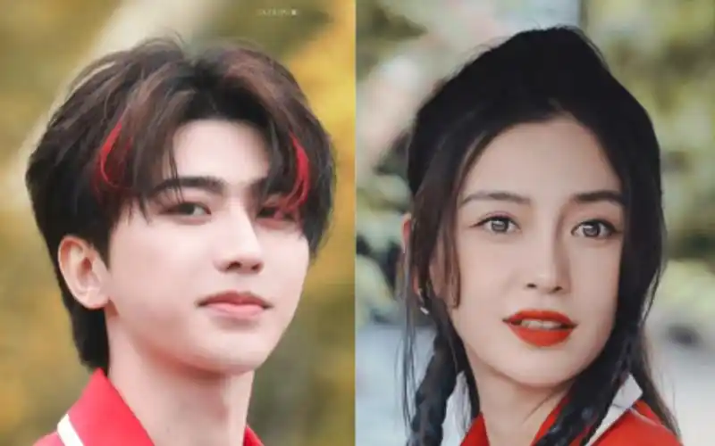 是的,这期我们是情侣发色.angelababyx蔡徐坤