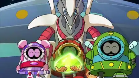 赛小息护送无尽能源回赛尔号,半路却出了差错,无尽能源被神秘精灵抢走