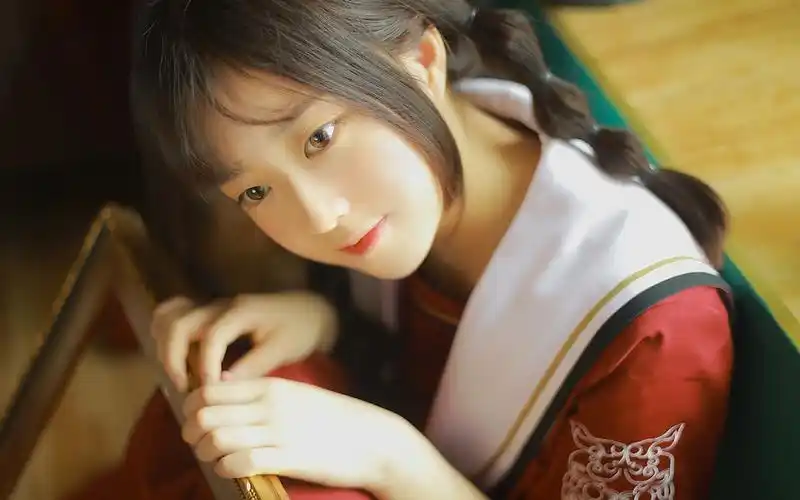 甜美马尾辫美少女写真桌面壁纸-美女壁纸-手机壁纸下载-美桌网