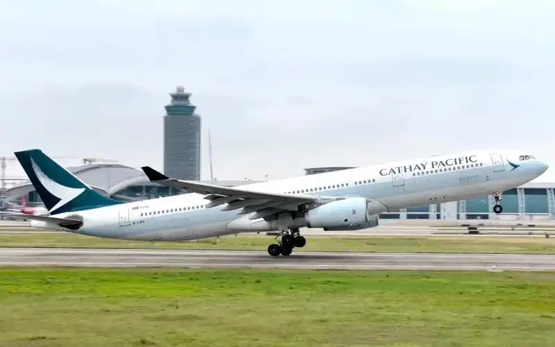 「4k hdr」香港国泰航空a333起飞瞬间