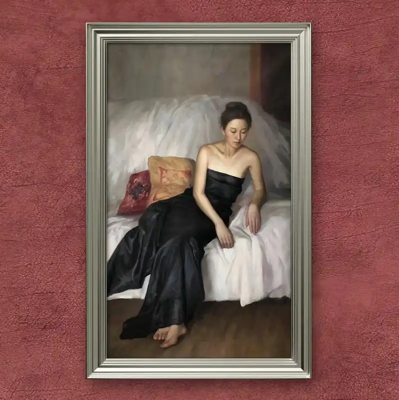 《黑郁金香》#艺术 #人物肖像画 #油画#原创 #画画 - 抖音