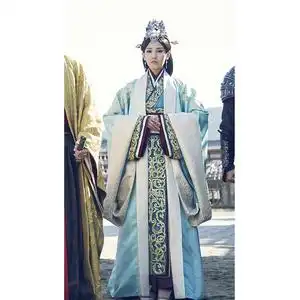 影视装思美人同款古装汉朝皇后服贵妃服女汉服妃子服蓝色大袖汉服