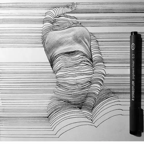 手绘| 用线条表现形体,也是一绝了!