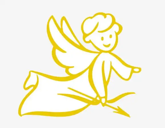 手绘小天使矢量图