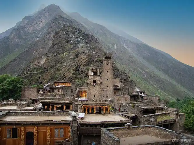 四川理县桃坪羌寨碉楼_高清图片_全景视觉