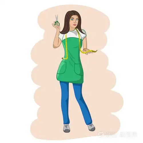 职业: 设计师,女裁缝.矢量图,平面样式