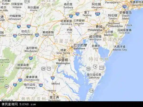 马里兰地图 - 马里兰电子地图 - 马里兰高清地图 - 2021年马里兰地图