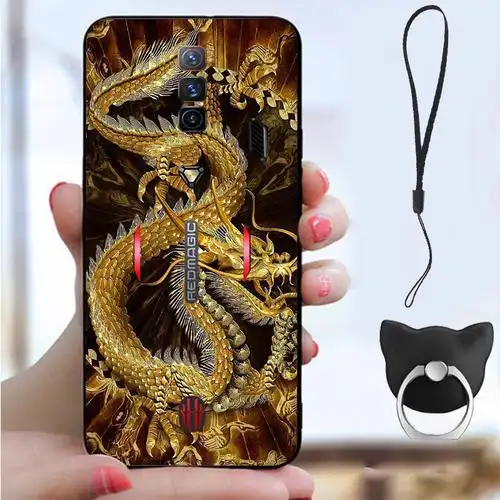 仁尼努比亚红魔7手机壳电竞科技潮流软套红魔7pro防摔霸气nubia男红纹