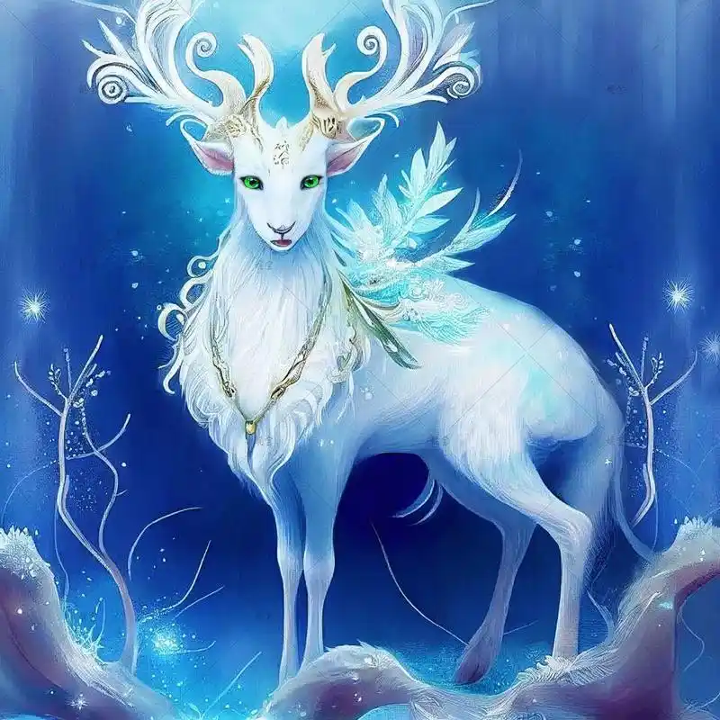 祥瑞神兽 | 仙鹿 神话传说中,白鹿是天上瑶光星散开时生成的瑞兽,常与