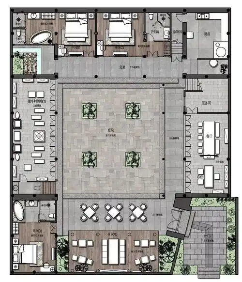 为了院子,他买下了一座660㎡的房子,修葺改造后,漂亮极了!