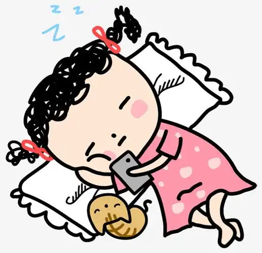 手绘看手机的小孩免抠素材免费下载_觅元素51yuansu.com